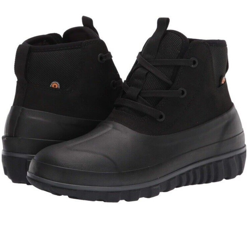 Bogs Classic Casual Lace Leather Men's Boots, Black size 10 - Picture 7 of 10